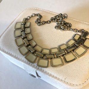 Banana Republic Statement Necklace Gold Cream